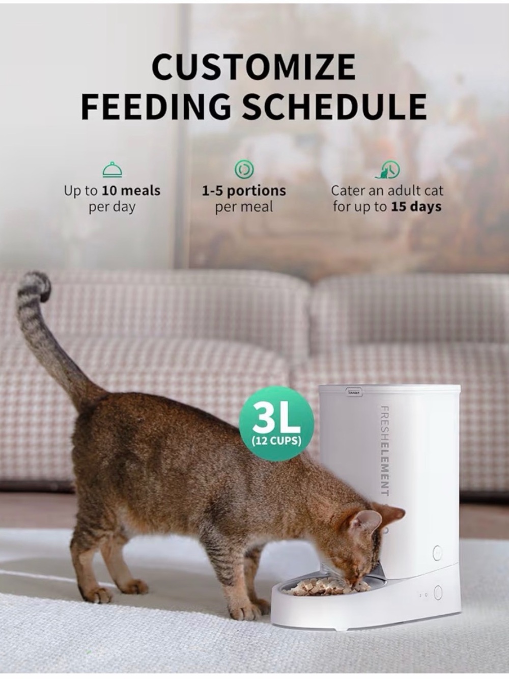 Automatic Pet Feeder - White